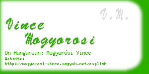 vince mogyorosi business card